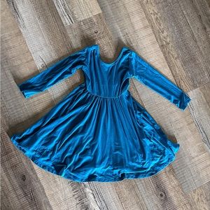 KyteBaby long sleeve Twirl dress in Baltic Size 4t